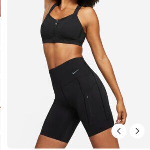 Nike Go Women's Firm-Support High-Waisted 8" Biker Shorts with Pockets